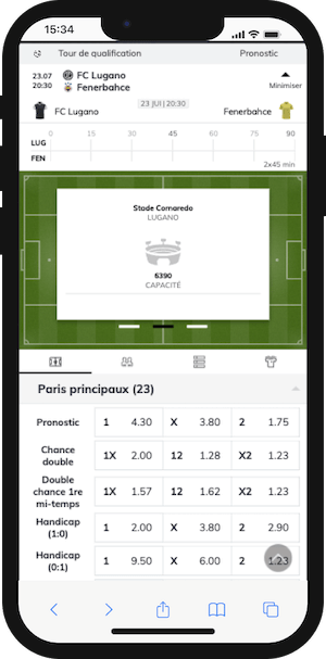 cotes lugano fenerbahce sur bahigo 