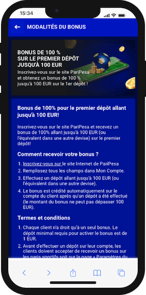 paripesa senegal bonus