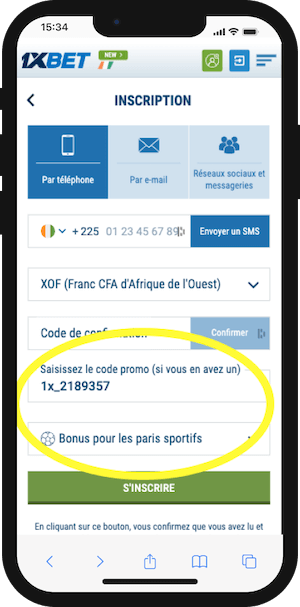 1xbet code promo inscription sur bpsg