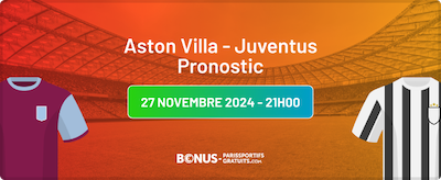 miser sur aston villa vs juventus